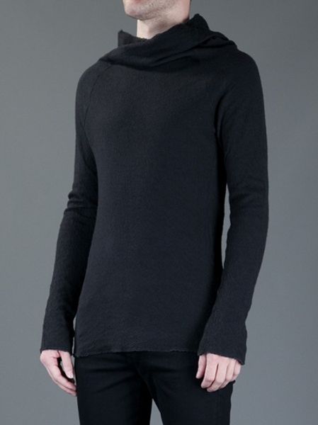 Lumen Et Umbra Cowl Neck Sweater in Black for Men | Lyst