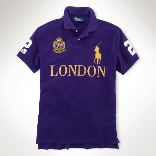 Polo Ralph Lauren Custom Fit Big Pony City Polo in Blue for Men | Lyst