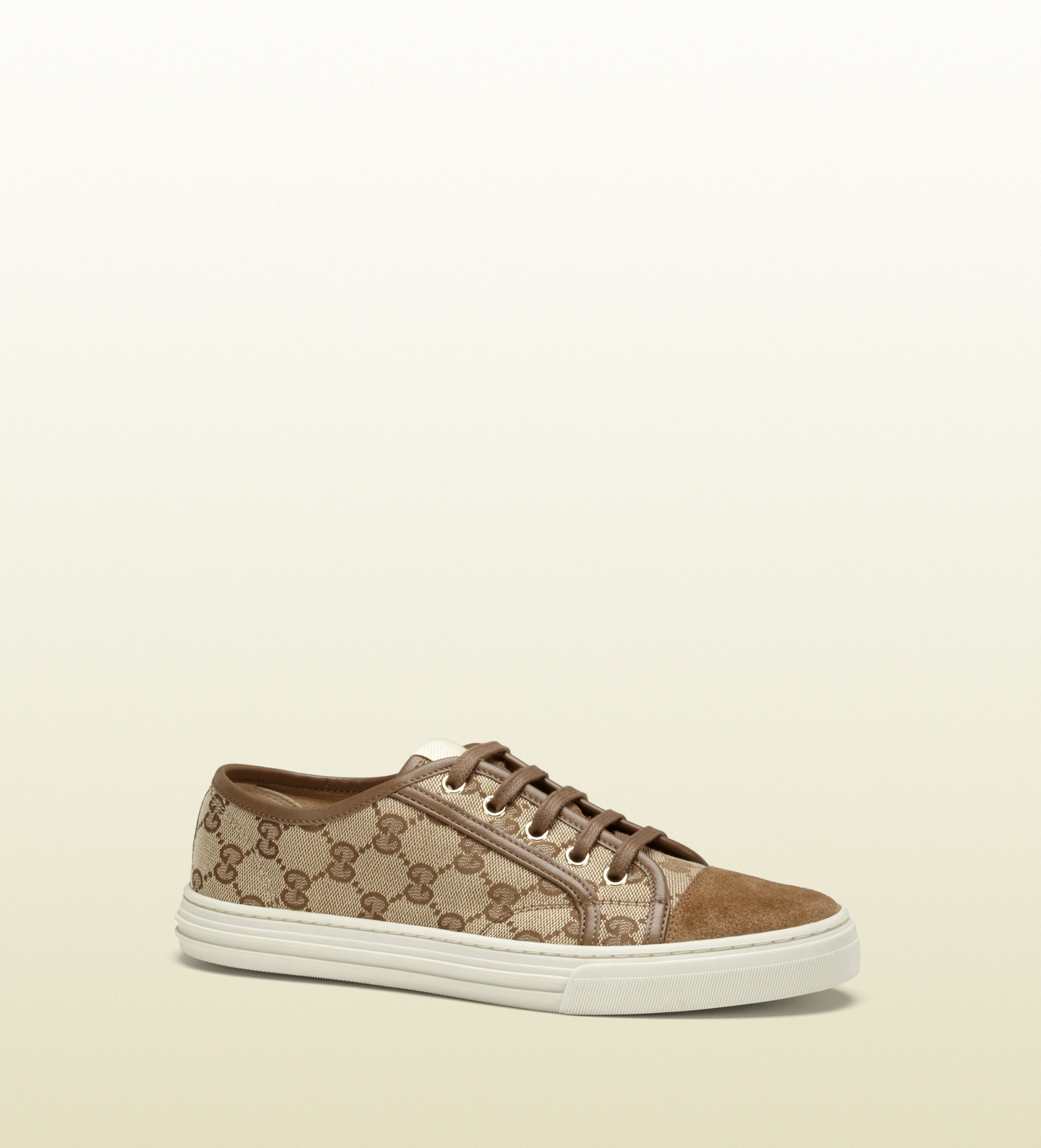 Gucci Canvas Sneakers in Beige (Brown 