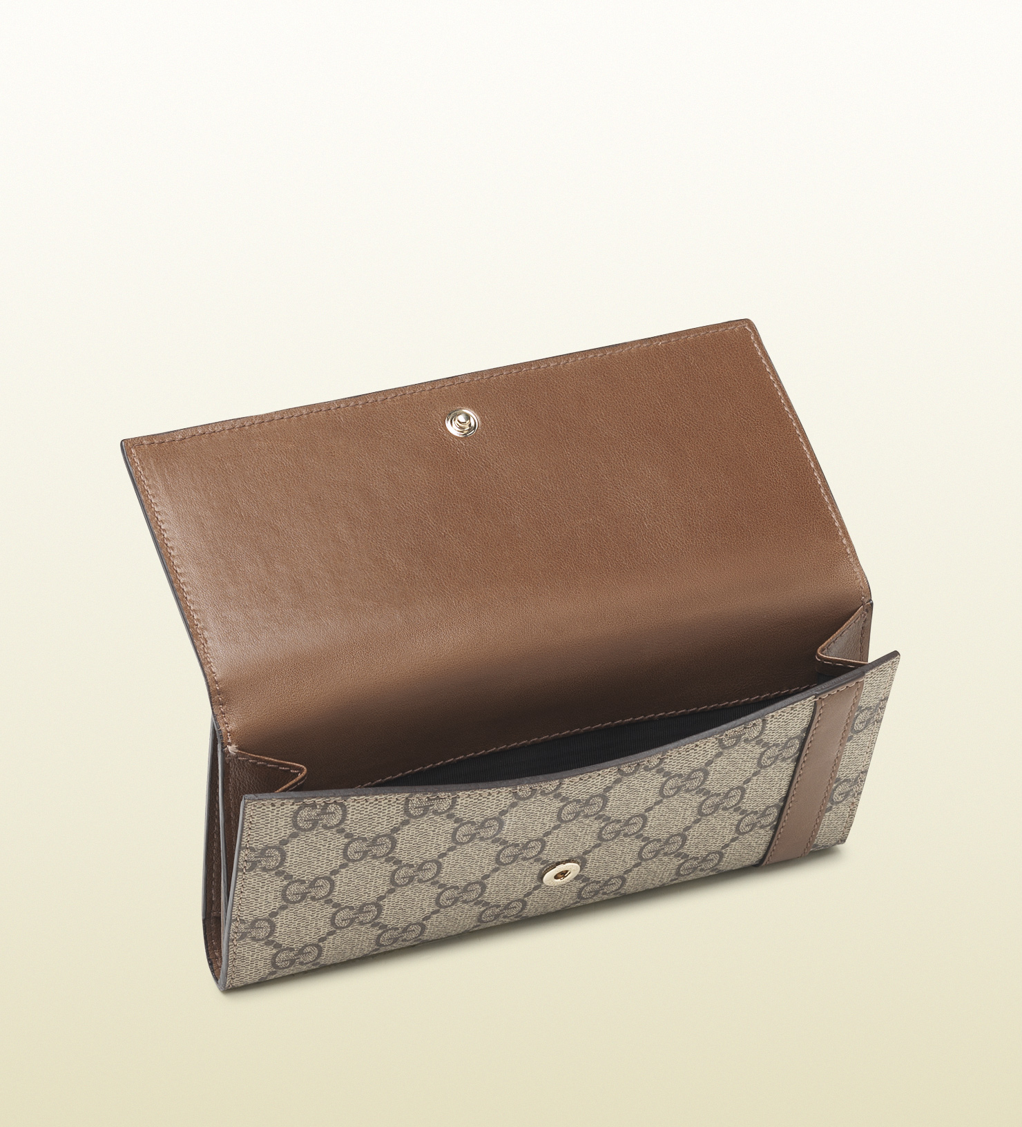 Gucci Nice Gg Supreme Canvas Continental Wallet in Natural - Lyst