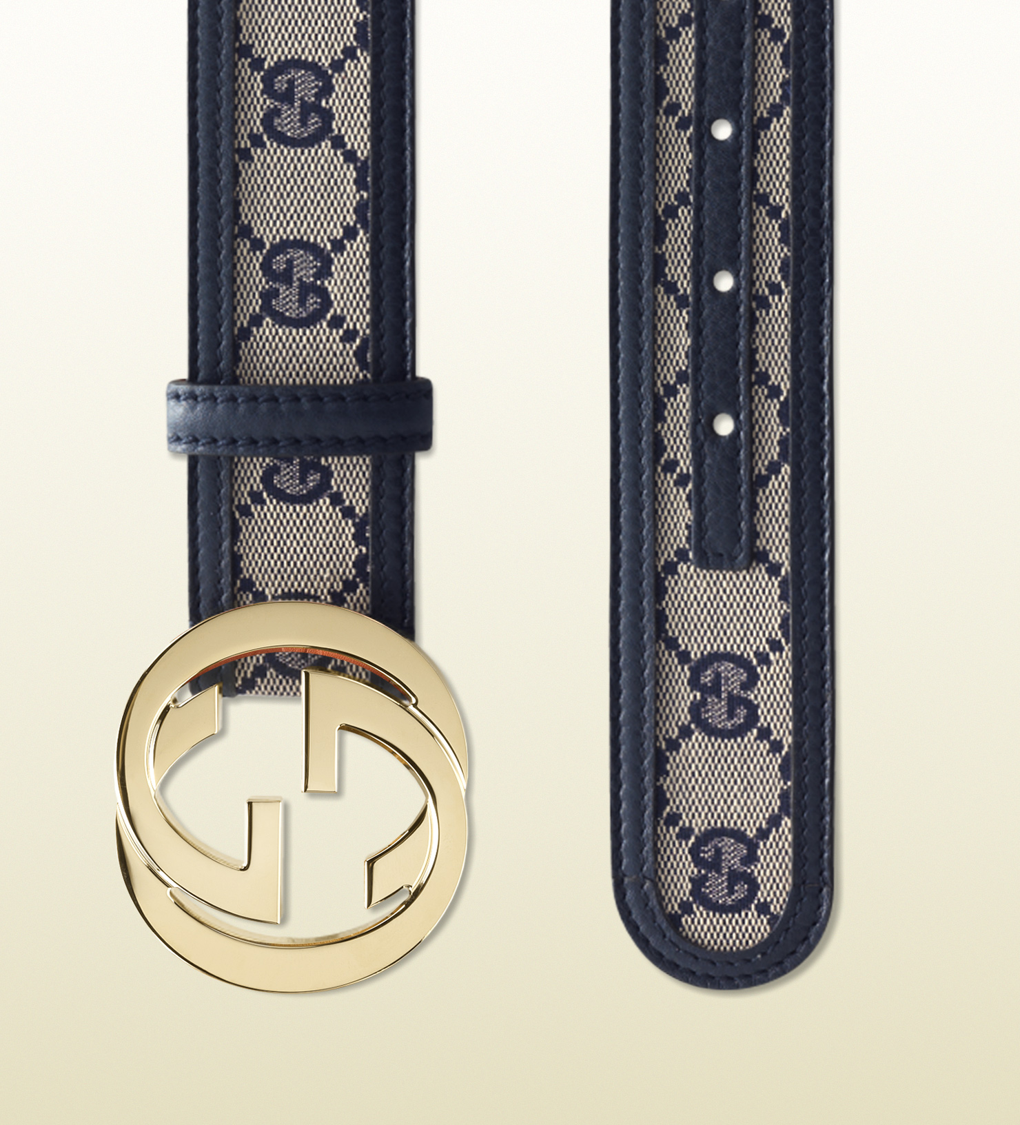 Gucci Belt with Interlocking G Buckle in Blue
