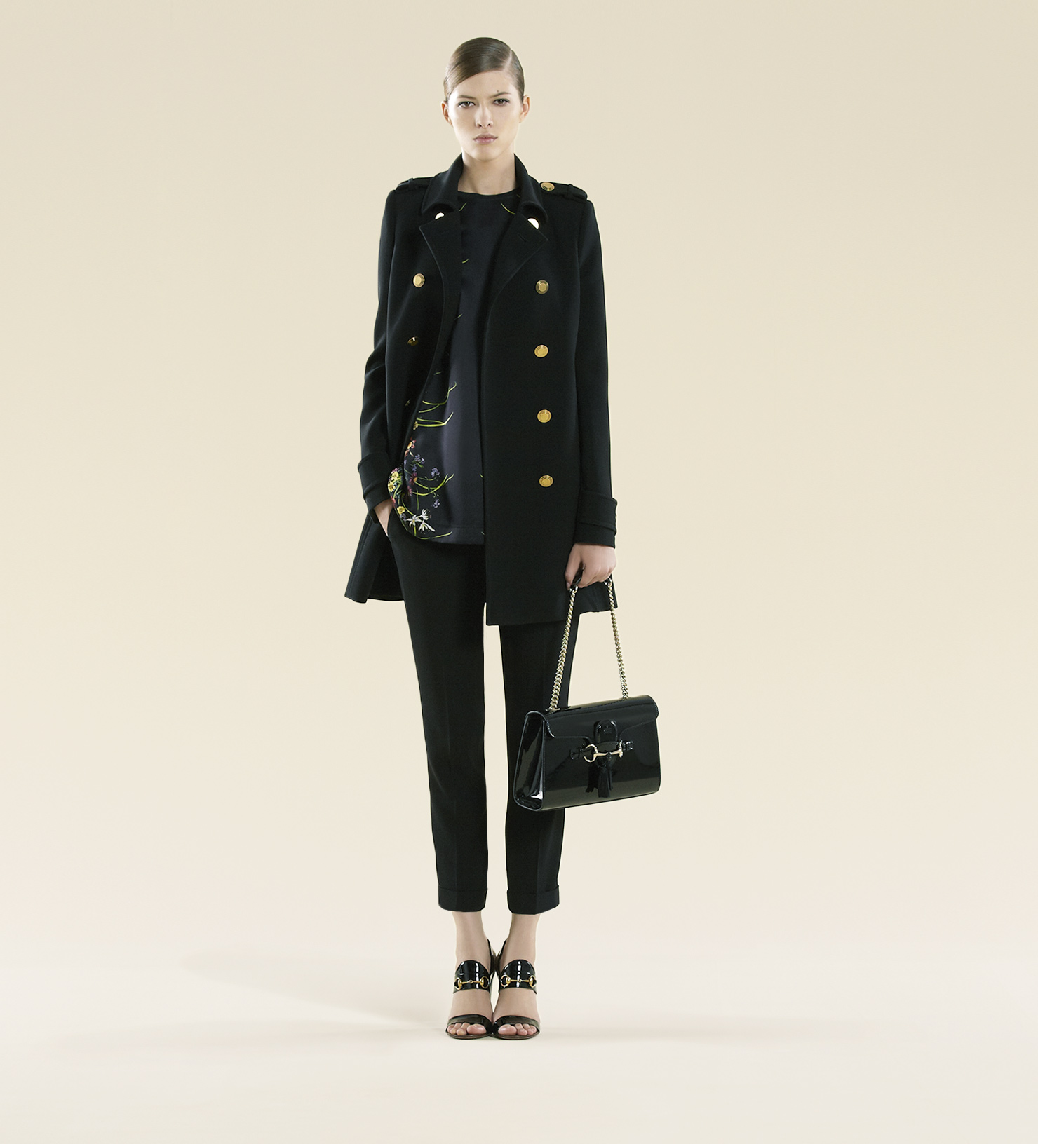 gucci emily leather shoulder bag