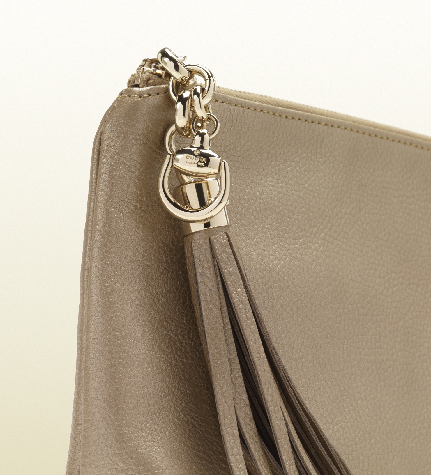 Lyst Gucci Broadway Metallic Leather Evening Clutch in Gray