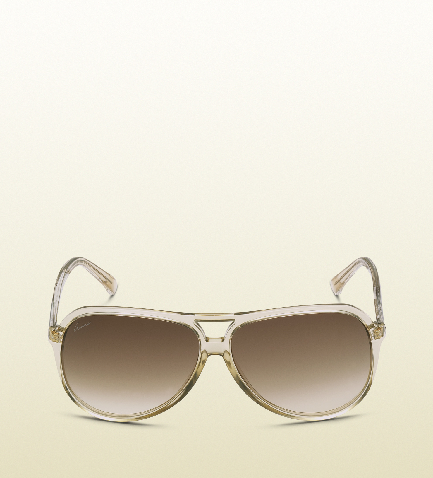 Gucci Womens Champagne Aviator Sunglasses in Brown Lyst