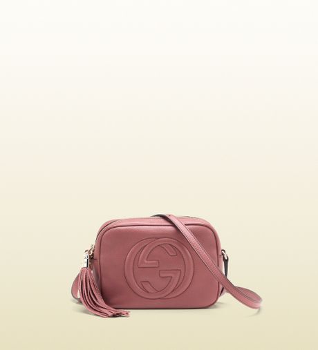 Gucci Soho Dark Pink Leather Disco Bag in Pink | Lyst
