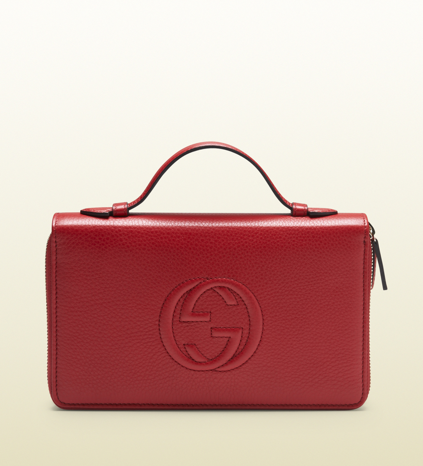 Gucci Soho Leather Travel Document Case in Red for Men | Lyst