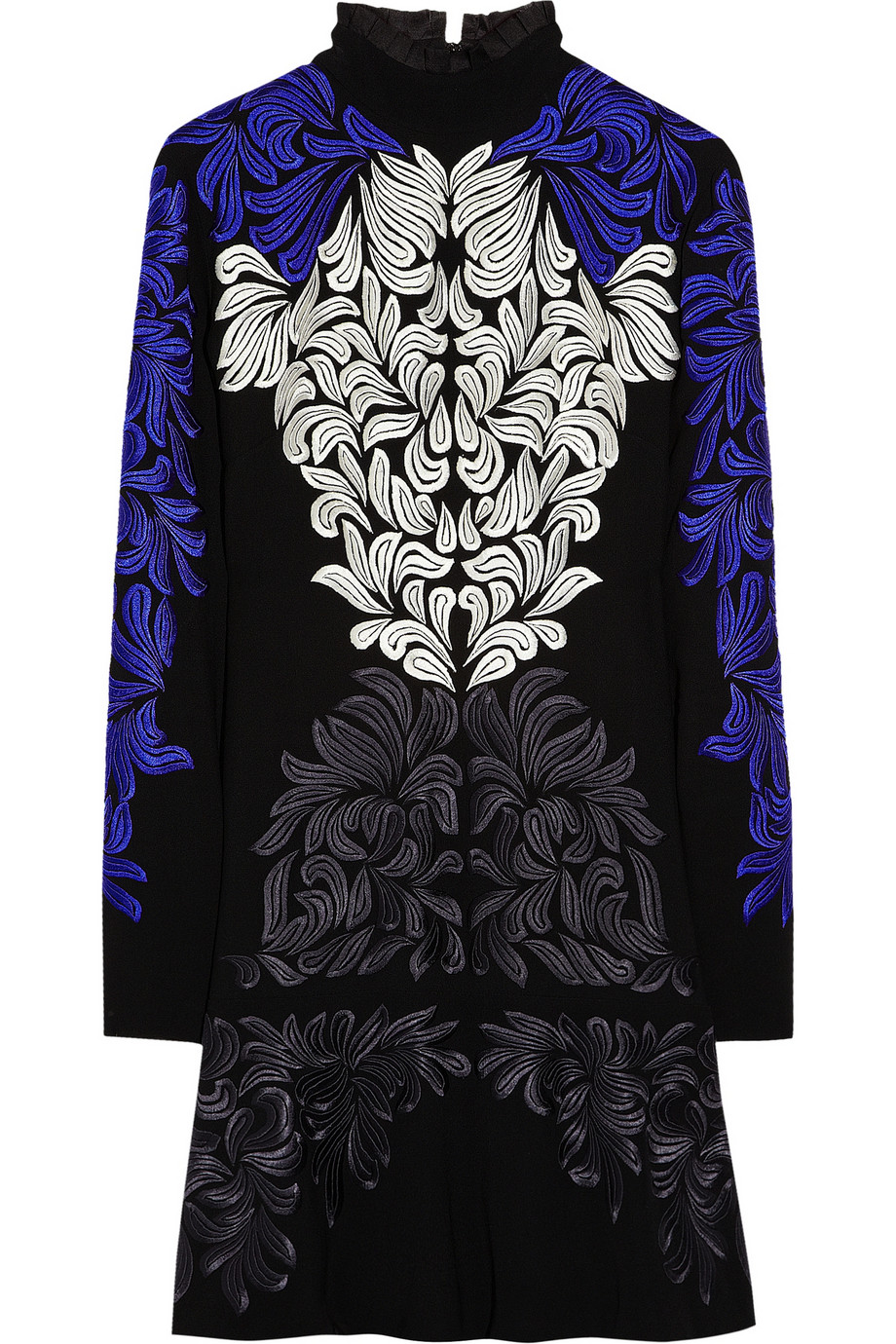 Lyst - Stella Mccartney Erica Embroidered Crepe Dress in Blue