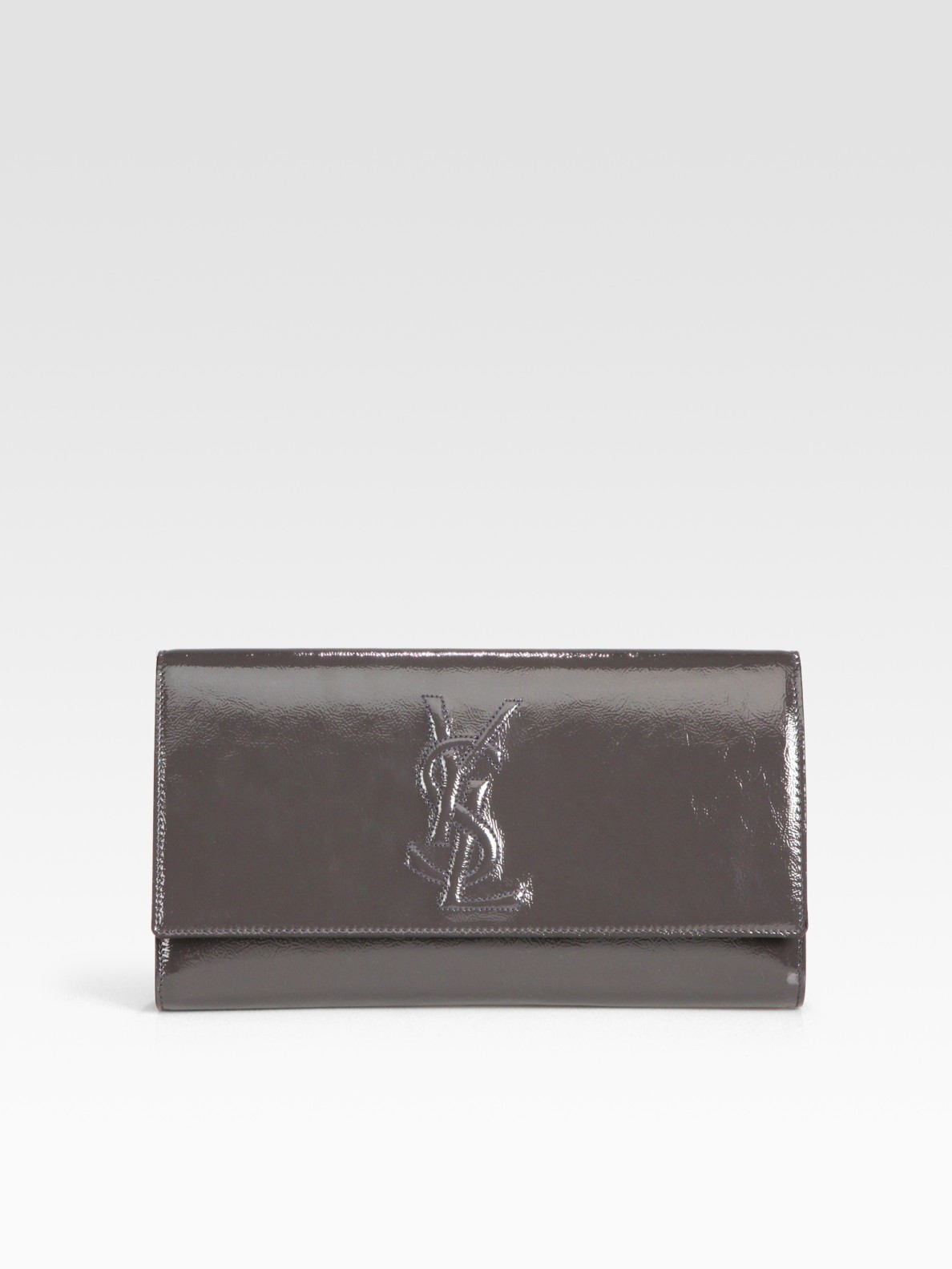 ysl grey clutch