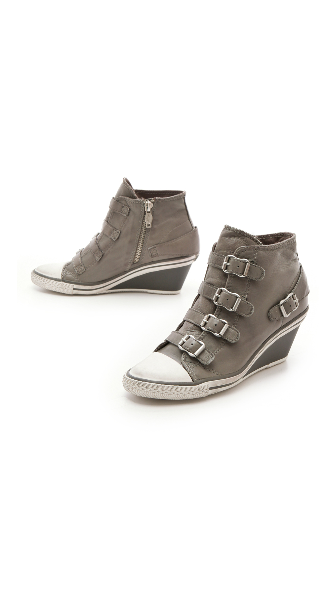 Ash Genial Wedge Sneakers in Gray - Lyst
