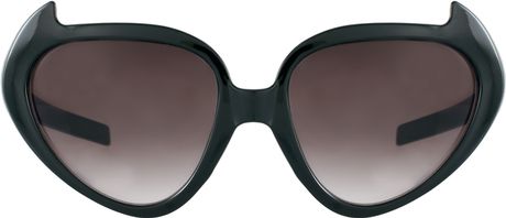 Asos Wing Detail Cat Eye Sunglasses in Black | Lyst