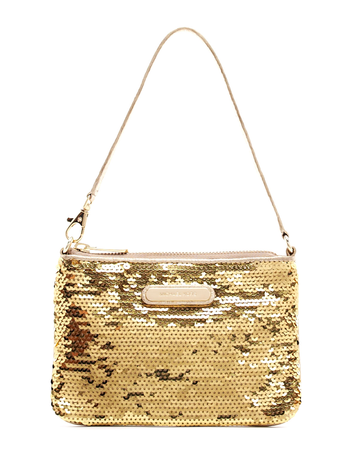 Michael Kors Small Sequined Wristlet in Gold (Metallic) Lyst