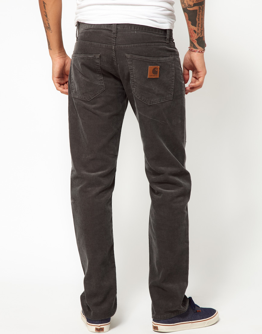 Carhartt Klondike Cord Trousers Slim Tapered in Grey (Gray) for Men - Lyst