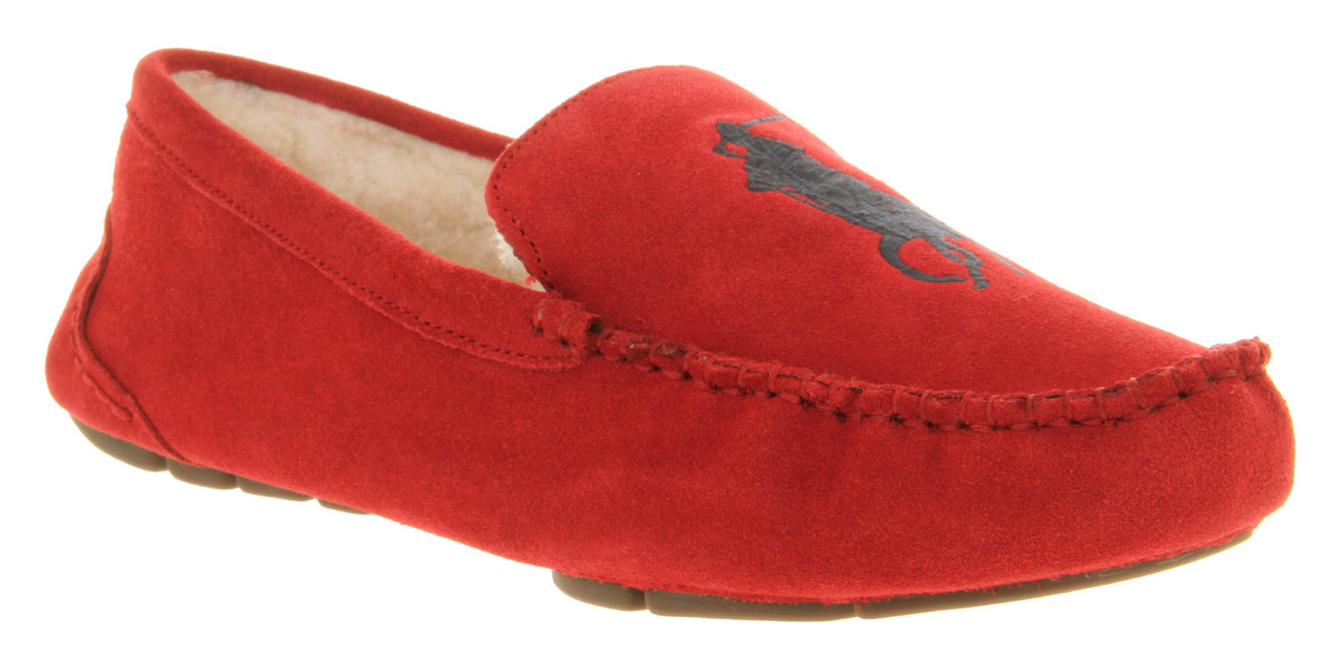 red polo slippers