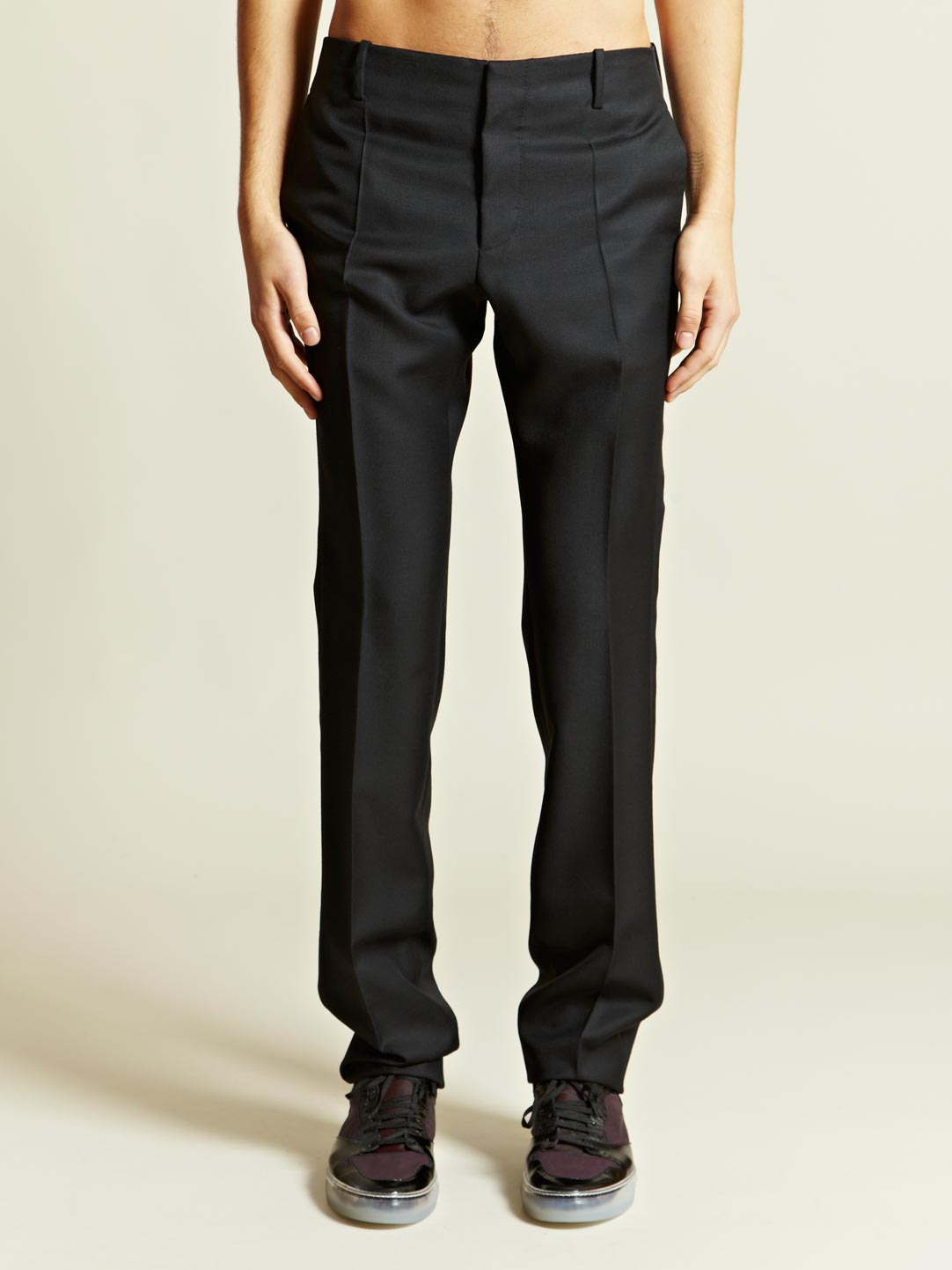 Balenciaga Balenciaga Mens Pants Serge De Laine Structure in Black for ...