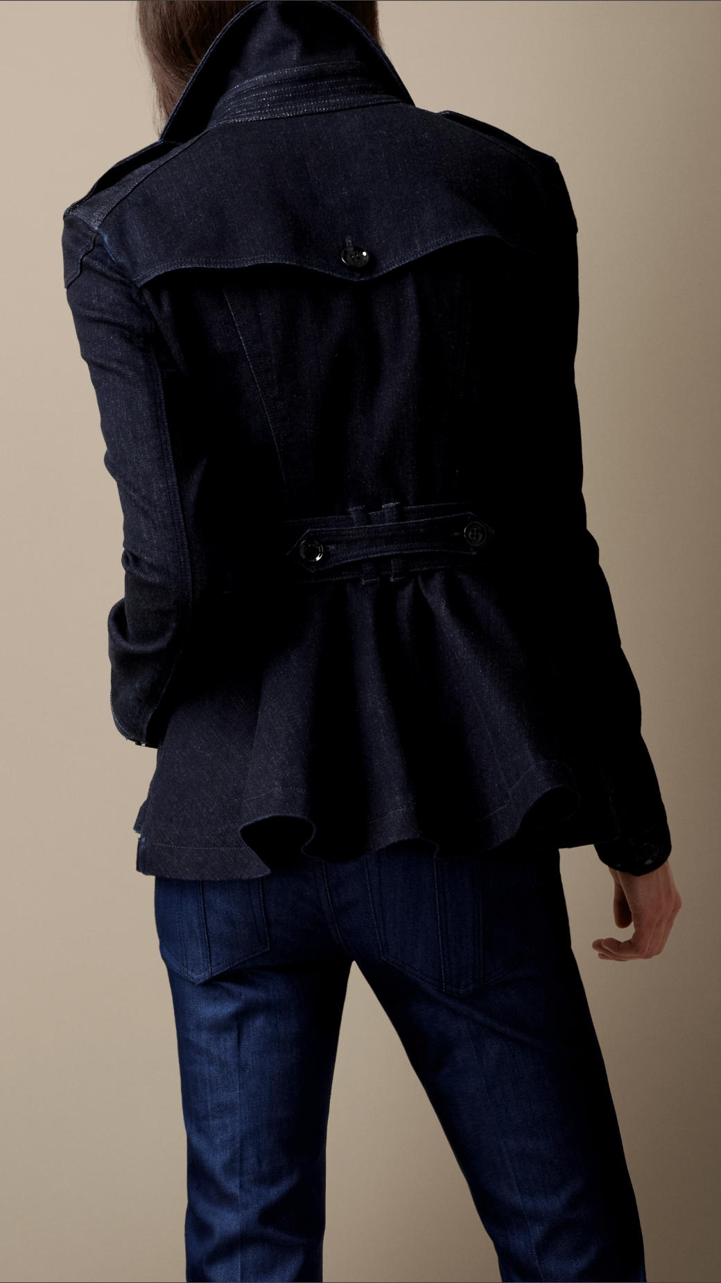 Lyst Burberry Brit Short Indigo Denim Trench Coat in Blue