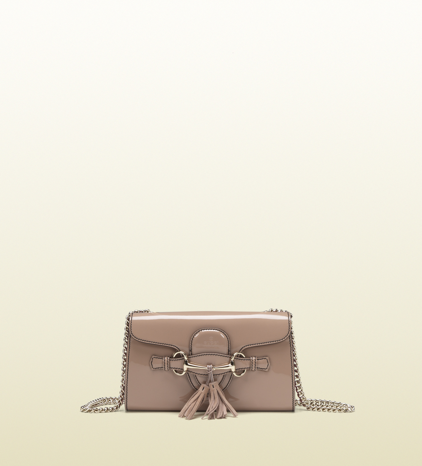 Gucci Emily Light Pink Patent Leather Chain Shoulder Bag - Lyst