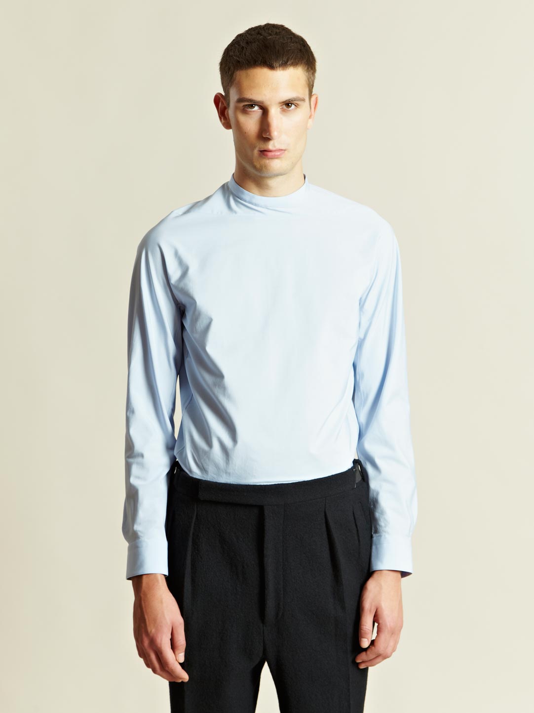 Tuxedo Collar Shirt in Blue for Men 