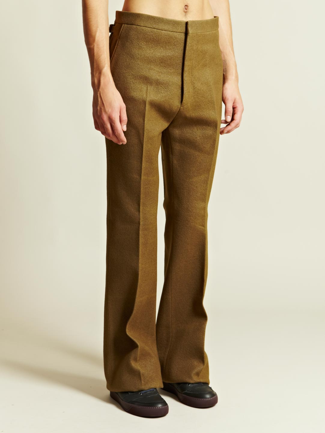 Lanvin Lanvin Mens Large Flare Trousers in Natural for Men