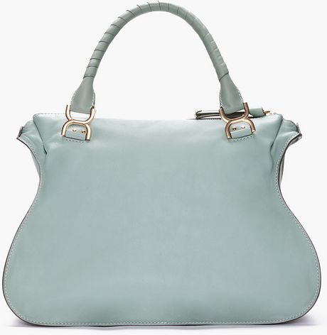 Chloé Seafoam Green Leather Marcie Bag in Green | Lyst