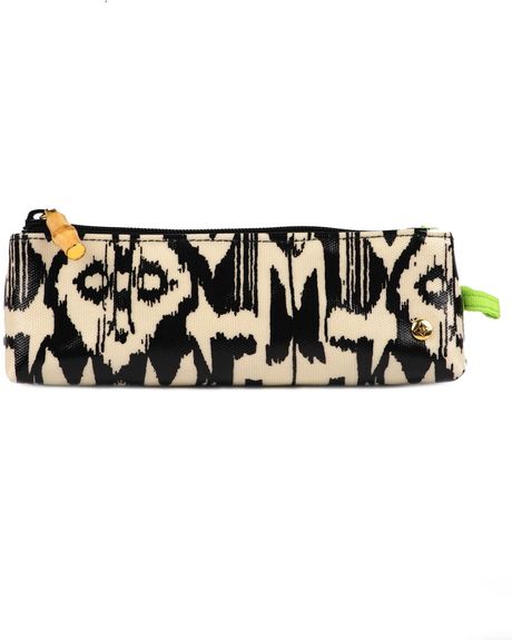 Stephanie Johnson Sumatra Alonso Pencil Case in Beige (black and white ...