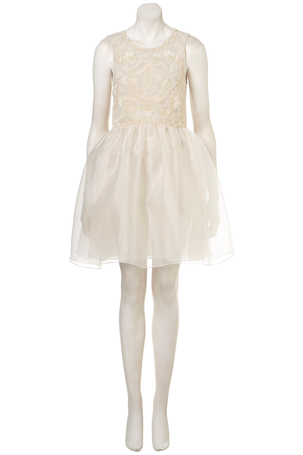 Floral Sequin Prom Dress in Cream (Natural) Lyst