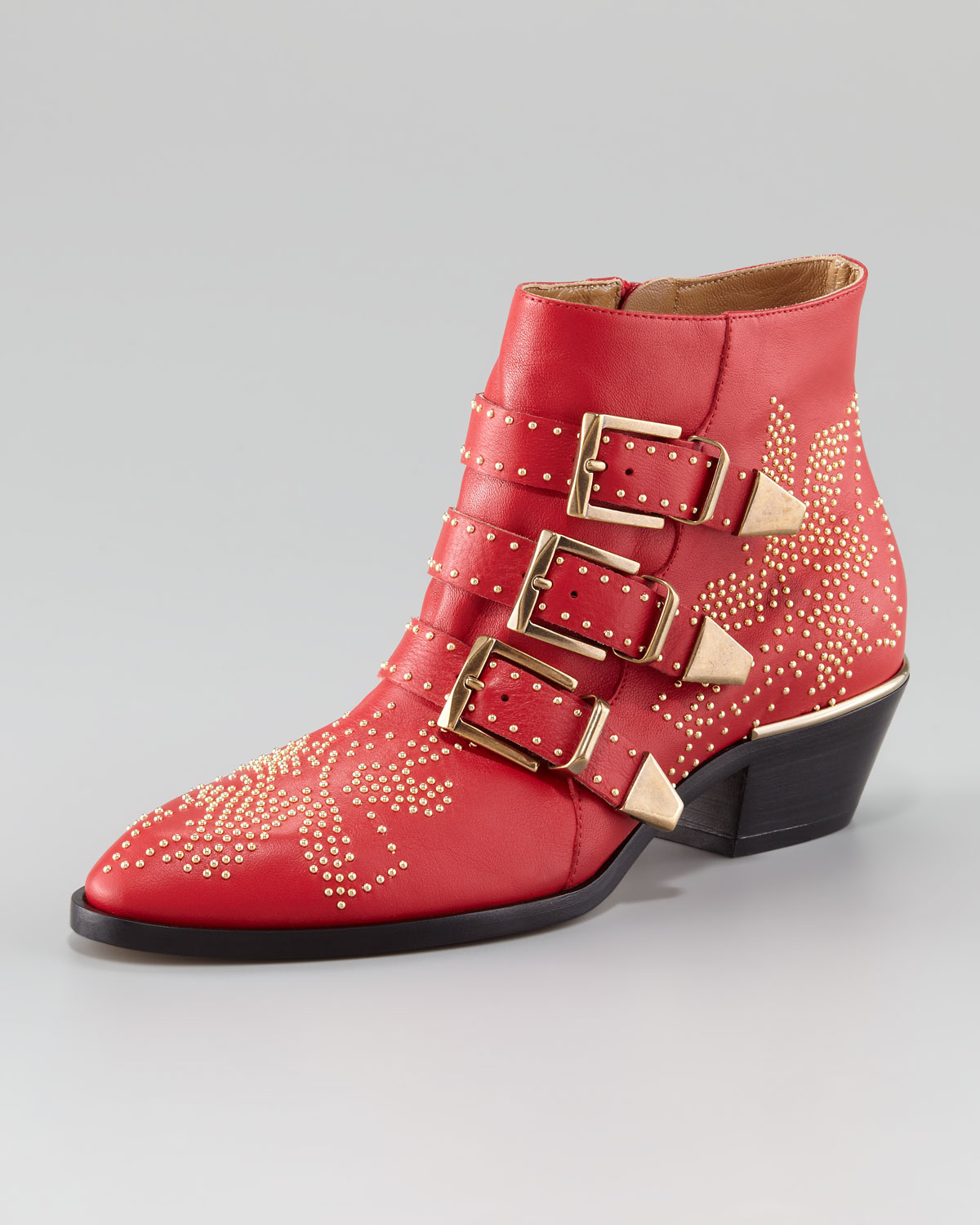 chloe buckle boots