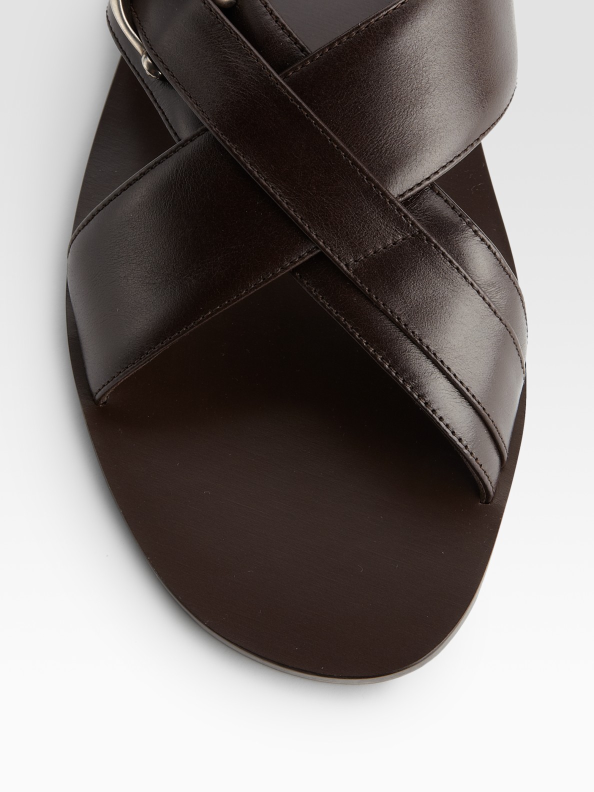 mens gucci leather sandals