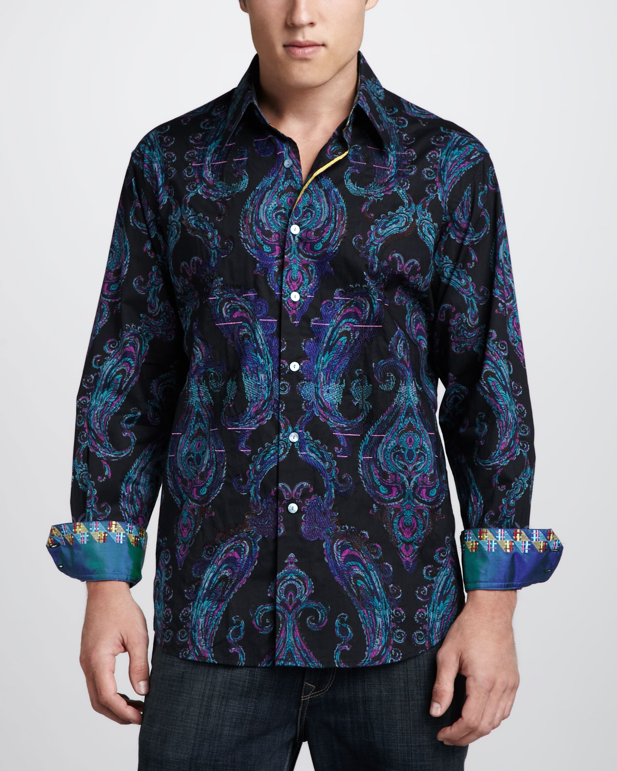 Robert Graham Paisley Sport Shirt in Black (Blue) for Men - Lyst