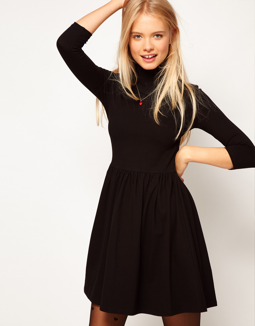 Roll neck skater dress Clearance