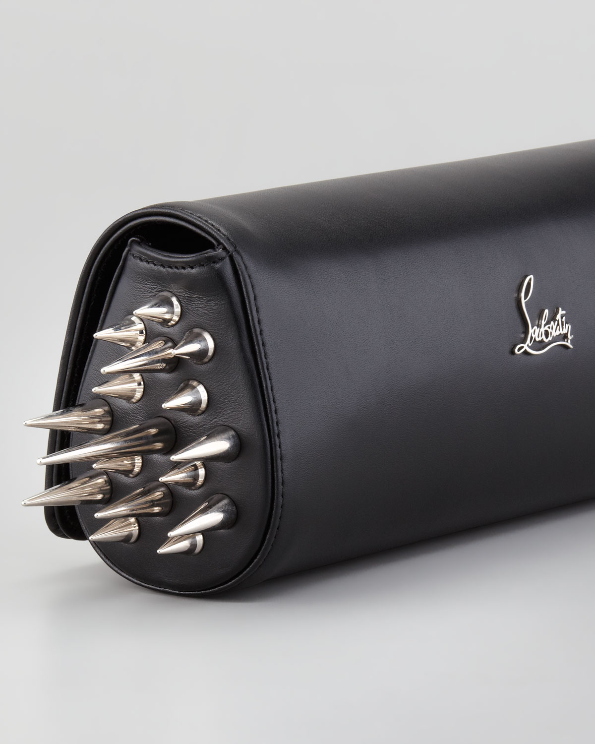 louboutin studded clutch bag