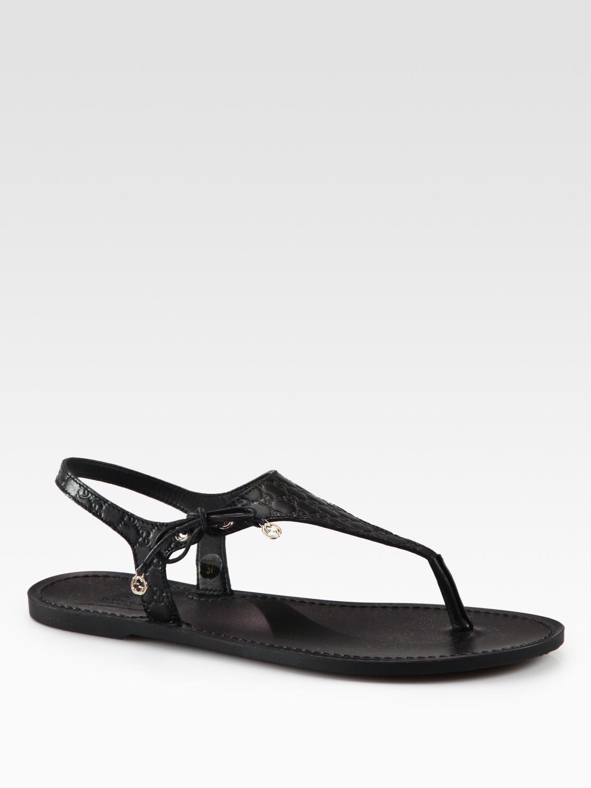 gucci katina rubber thong sandal