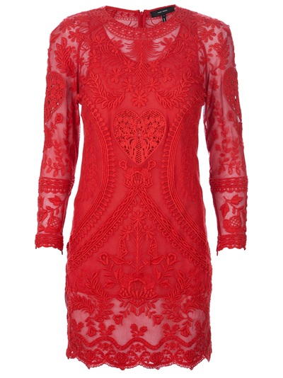 Isabel Marant Lace Dress in Red | Lyst