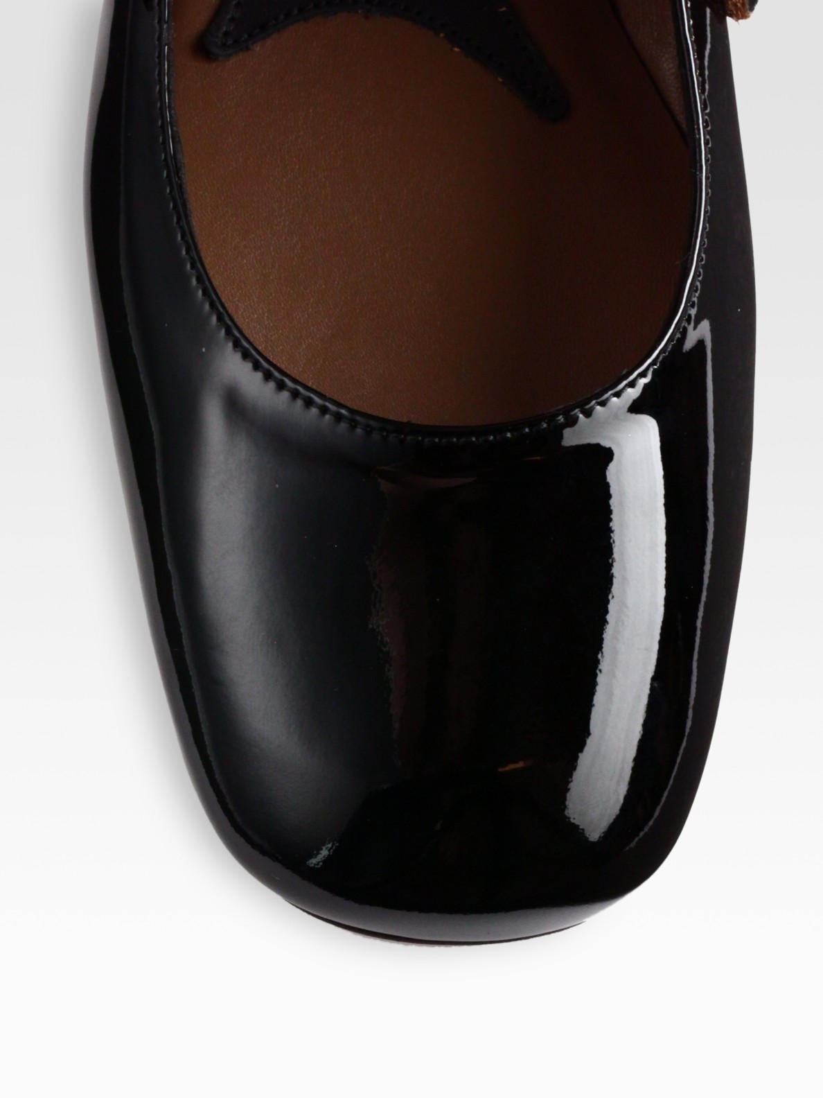 Marni Patent Leather Mary Jane Ballet Flats in Black Lyst