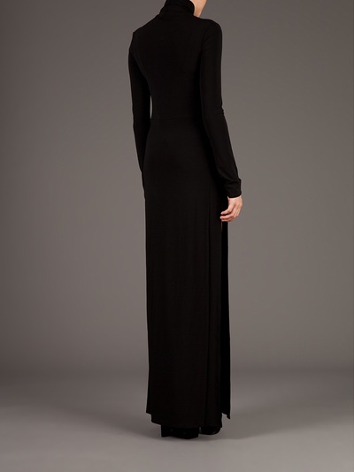 roll neck maxi dress