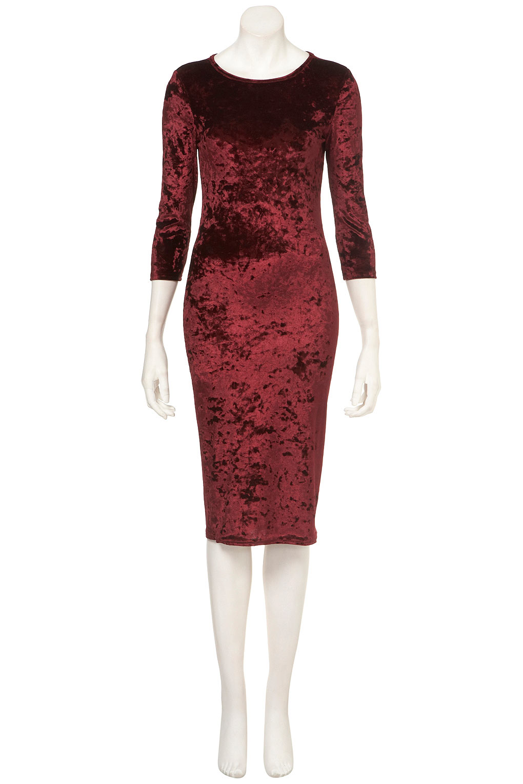 burgundy crushed velvet dress