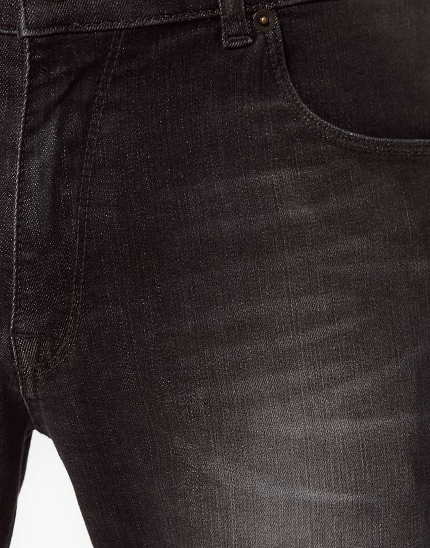 Lyst - Asos Asos Denim Shorts in Skinny Fit in Black for Men