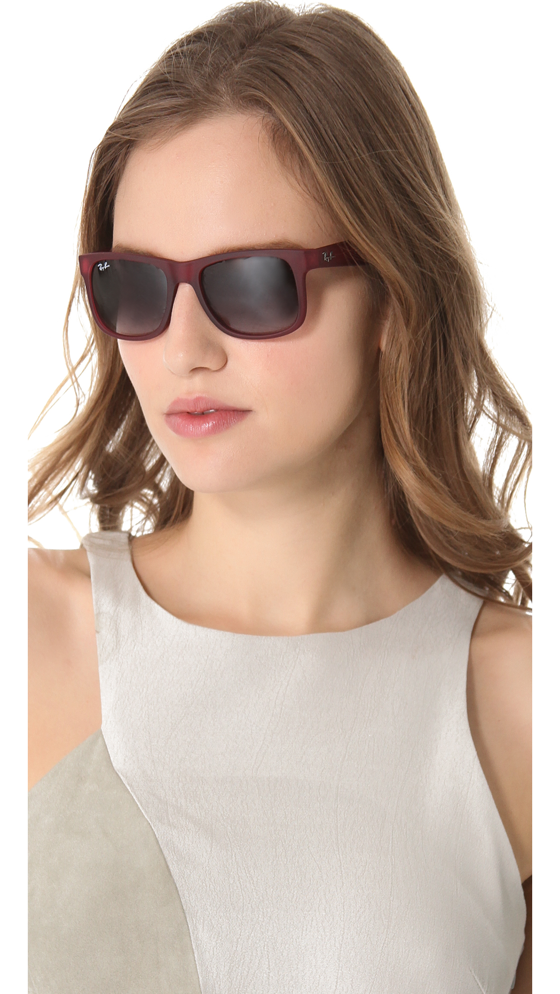 Ray-Ban Justin Sunglasses in Transparent Violet (Purple) | Lyst