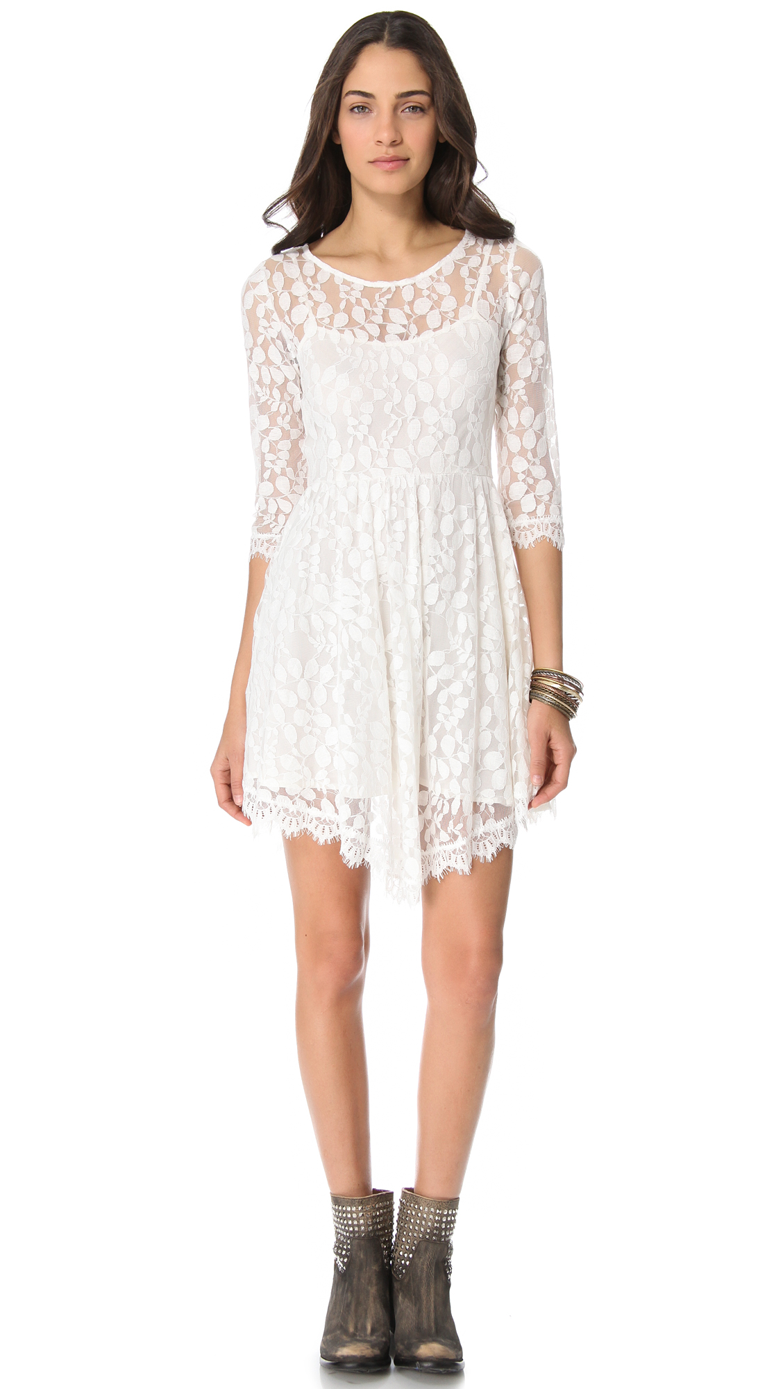 free people white floral dress