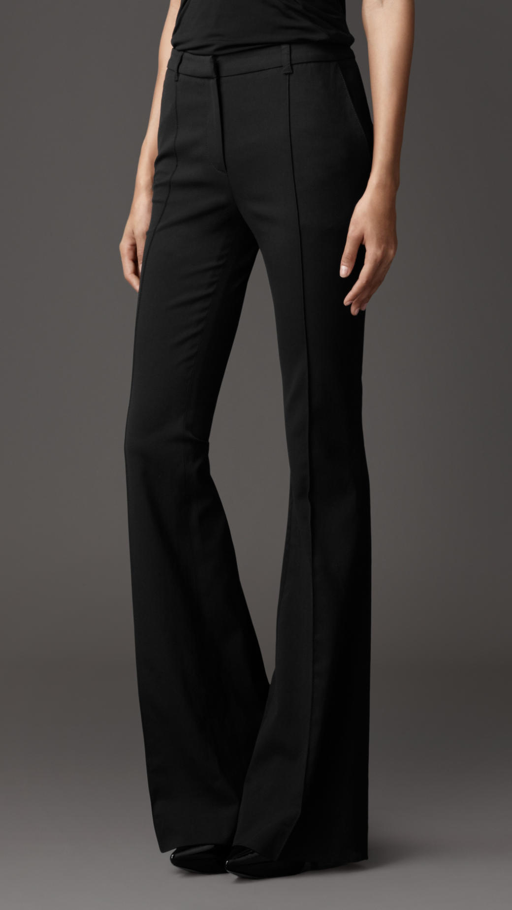 black dress pants wide leg