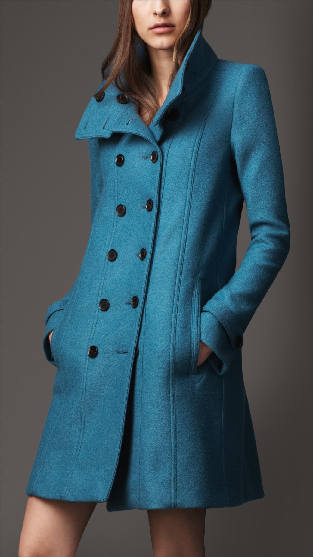 petrol blue coat