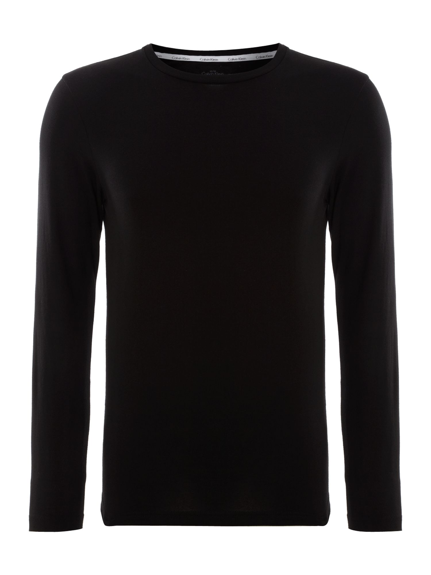 Calvin Klein Long Sleeve Crew Neck Tshirt in Black for Men | Lyst