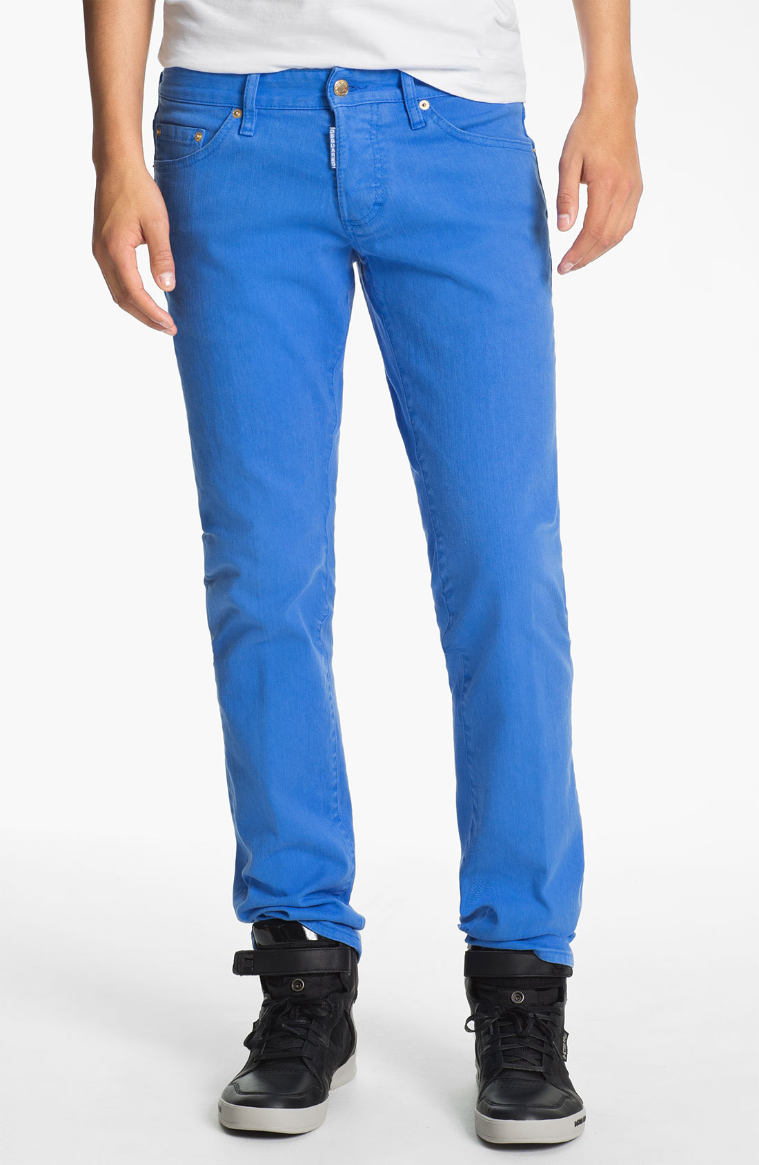 Dsquared2 Garment Dyed Slim Fit Jeans in Blue for Men (turquoise) | Lyst