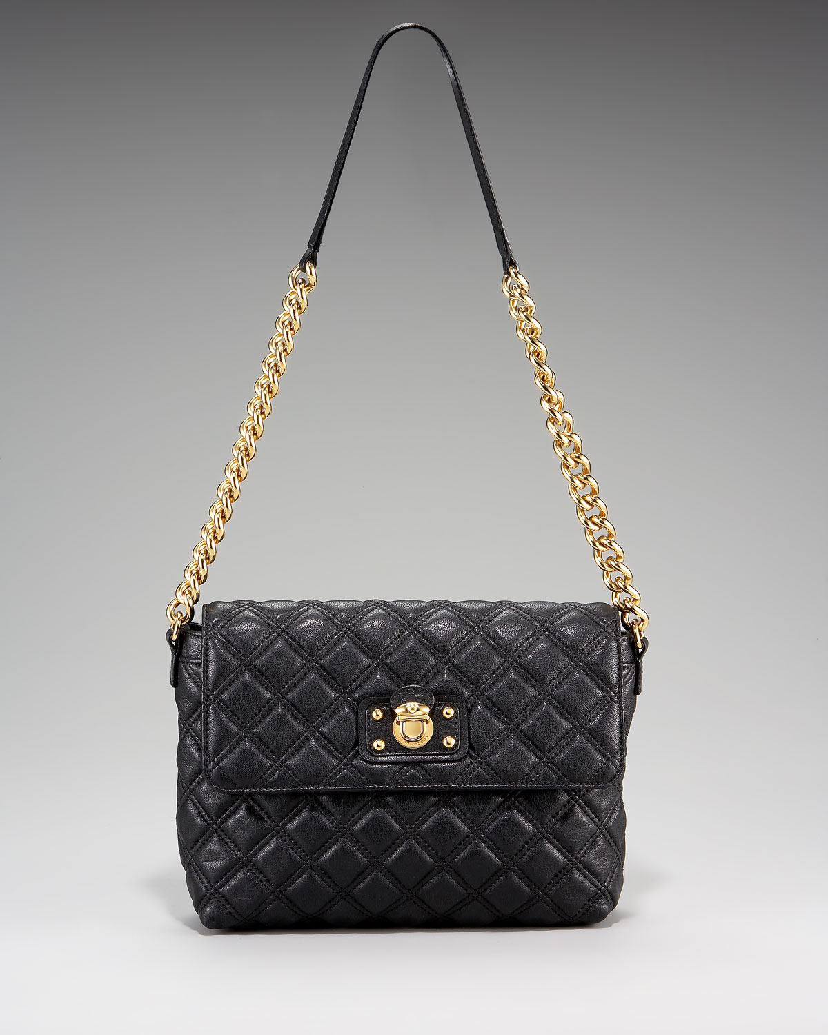 Marc Jacobs Single Leather Quilted Bag in Black | Lyst