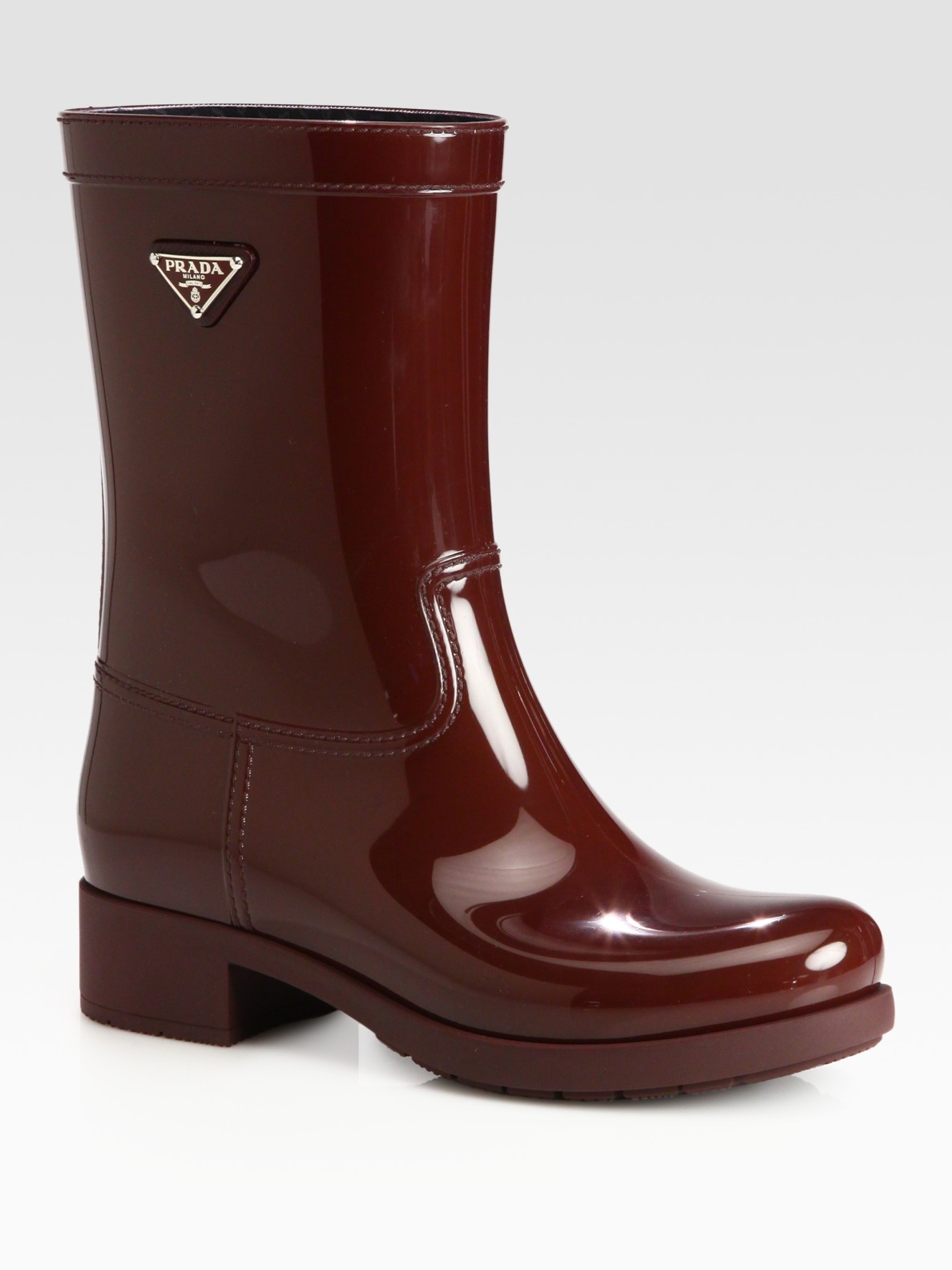 burgundy rain boots
