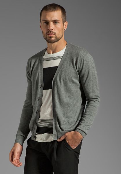 Shades Of Grey By Micah Cohen Cardigan in Gray for Men (heather grey ...