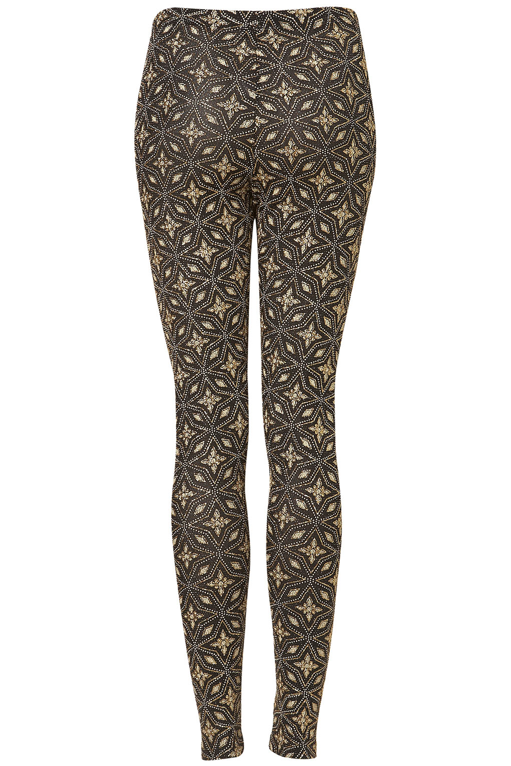 Gold Glitter Star Leggings in Metallic Lyst
