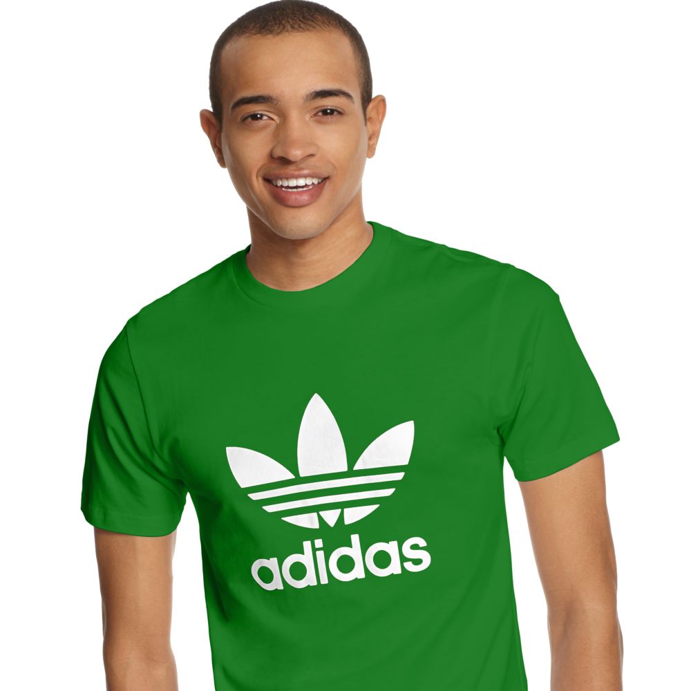 Adidas trefoil tee green Clearance