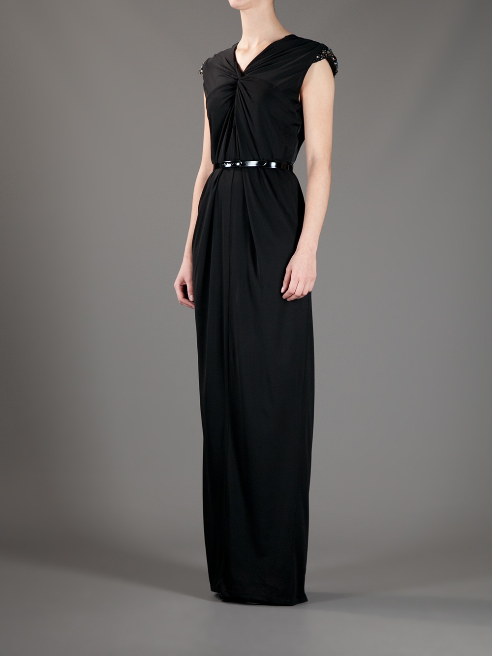 Bastyan Bree Belted Maxi Dress in Black | Lyst