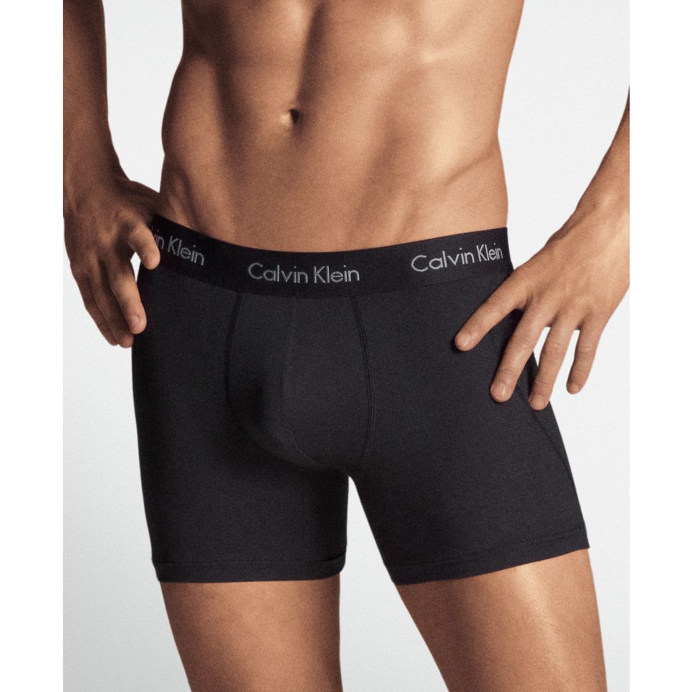 Calvin Klein Microfiber Stretch Boxer Briefs -Two Pack in Black for Men -  Lyst