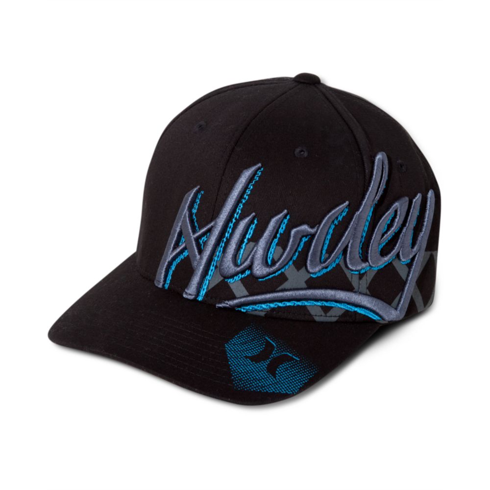 Hurley Solid Script Flexfit Hat in Black for Men Lyst